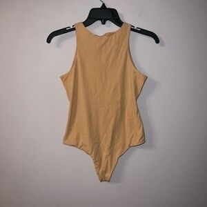 SKIMS Bodysuits FITS EVERYBODY HIGH NECK BODYSUIT BEIGE LARGE